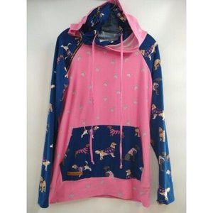 Simply Southern Womens Small double hoodie‎ hooded sweatshirt pullover dogs soft